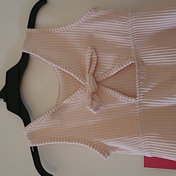 Vince Camuto Girl Dress, Pink & White stripes, Size 7 - Picture 5 of 6